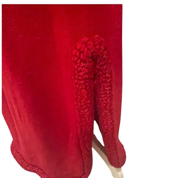 Long, Red, Vintage, Sweater Dress - Picture 3 of 8